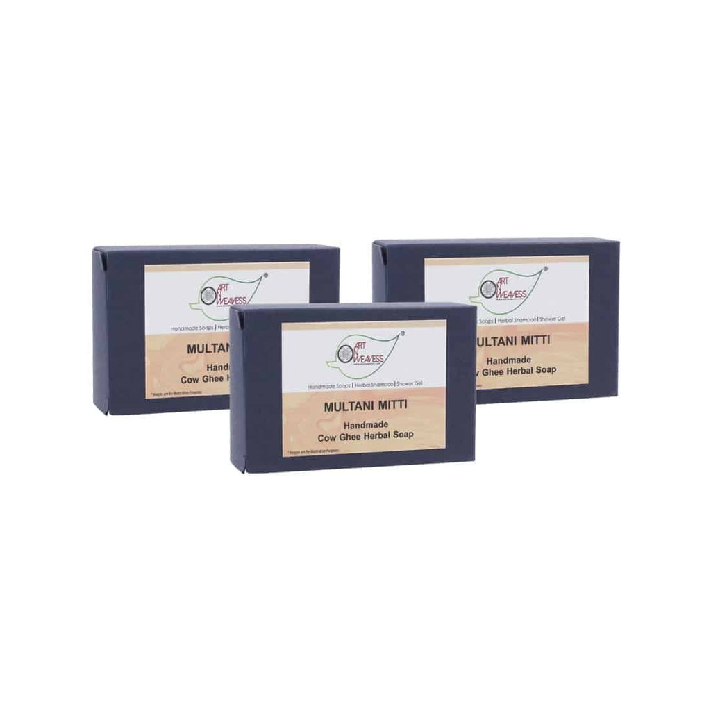 Multani Mitti Reg Cow Ghee Herbal Soap – Economy Pack 3