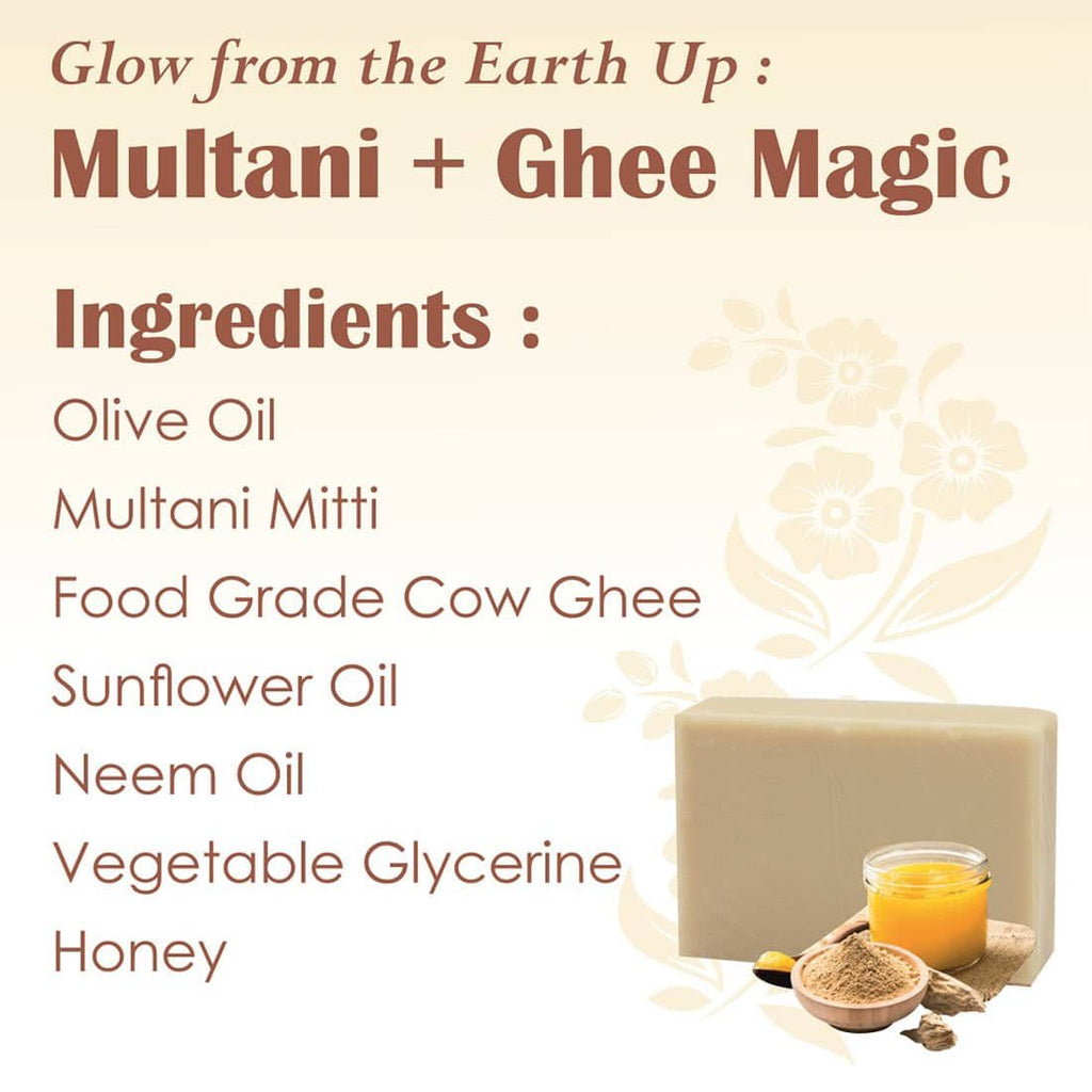 Multani Mitti Reg Cow Ghee Herbal Soap – Economy Pack 3