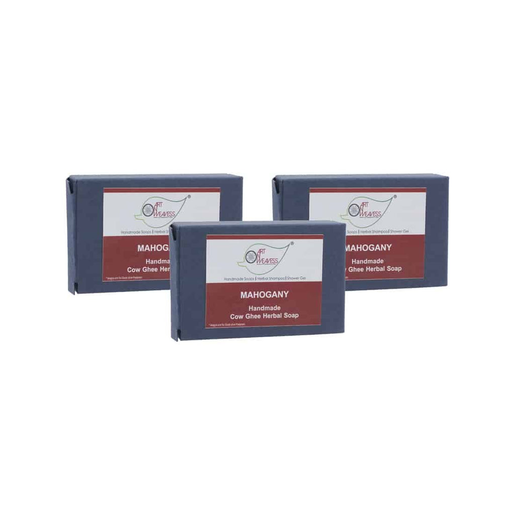 Mahogany Cow Ghee Herbal Soap – Economy Pack 3