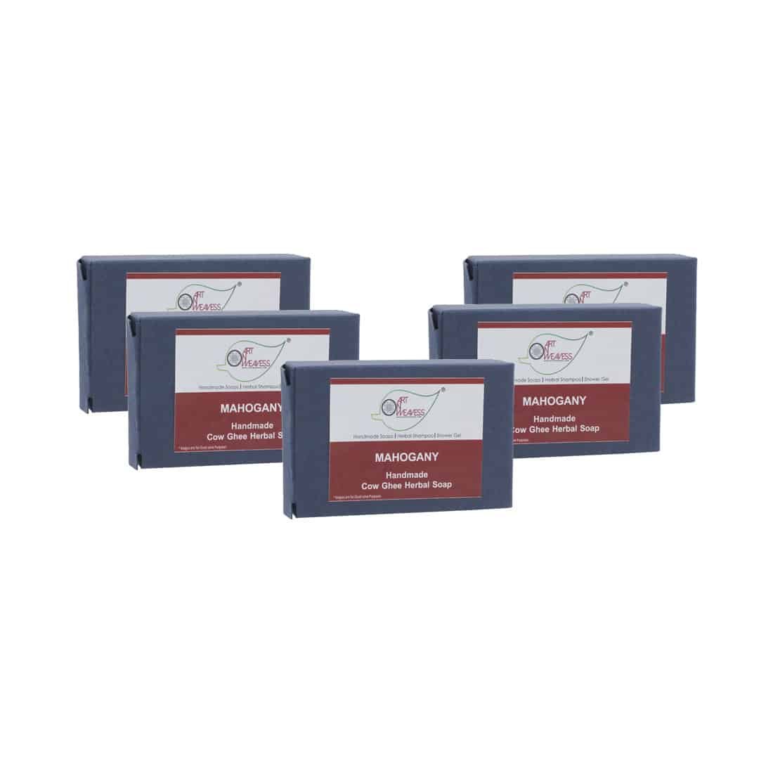 Mahogany Cow Ghee Herbal Soap – Economy Pack 5