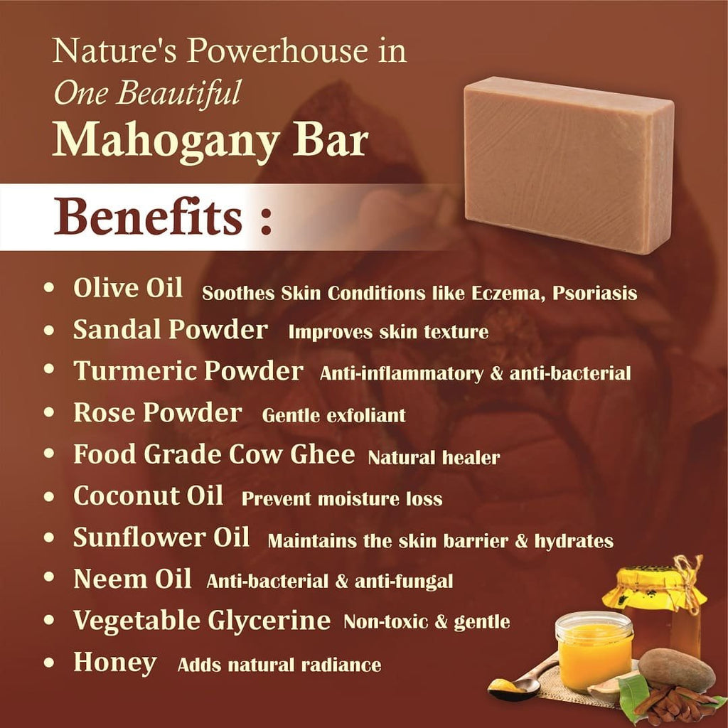 Mahogany Cow Ghee Herbal Soap Gift Pack - Pack of 2