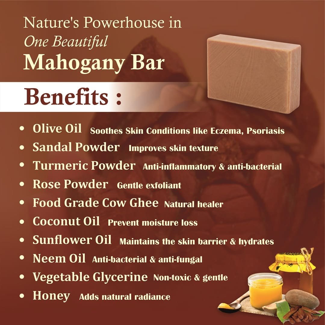 Mahogany Cow Ghee Herbal Soap Gift Pack - Pack of 2