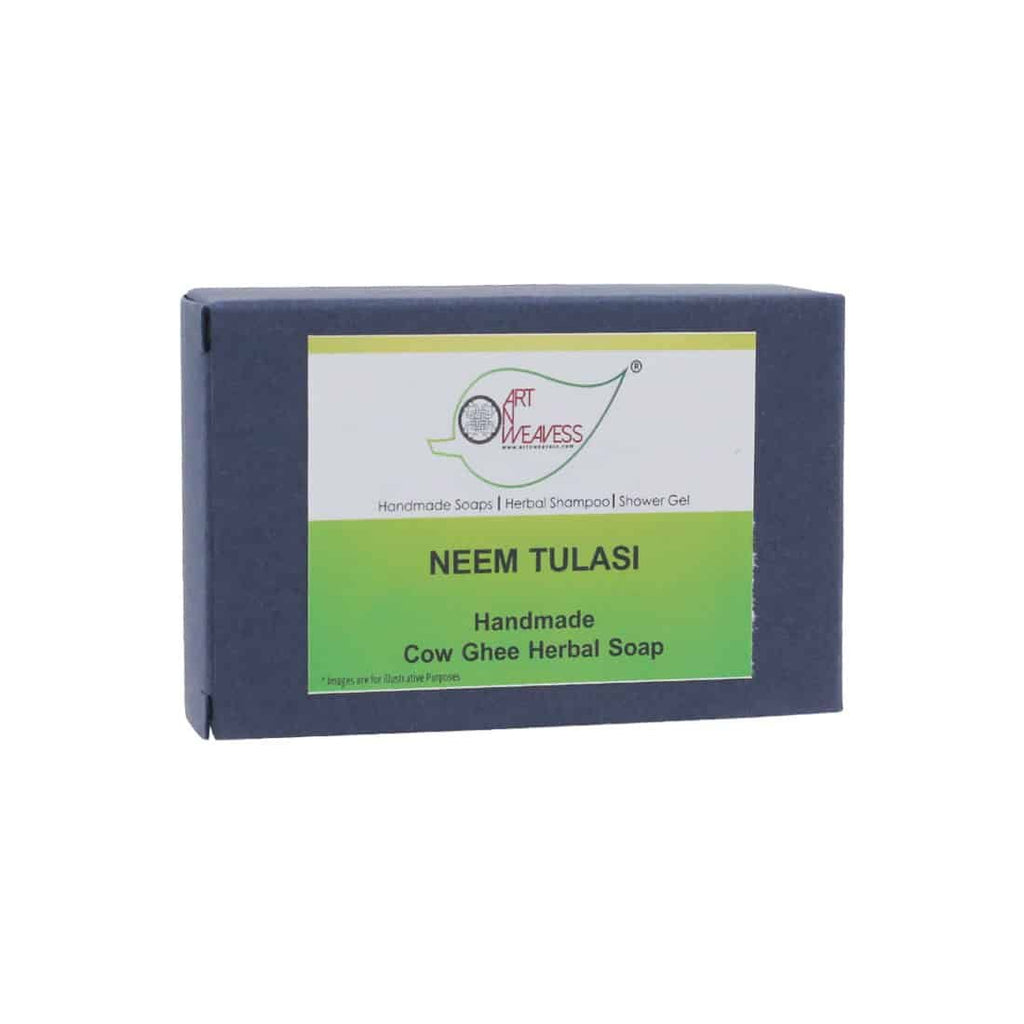 Neem Tulasi Cow Ghee Herbal Soap - Pack of 2