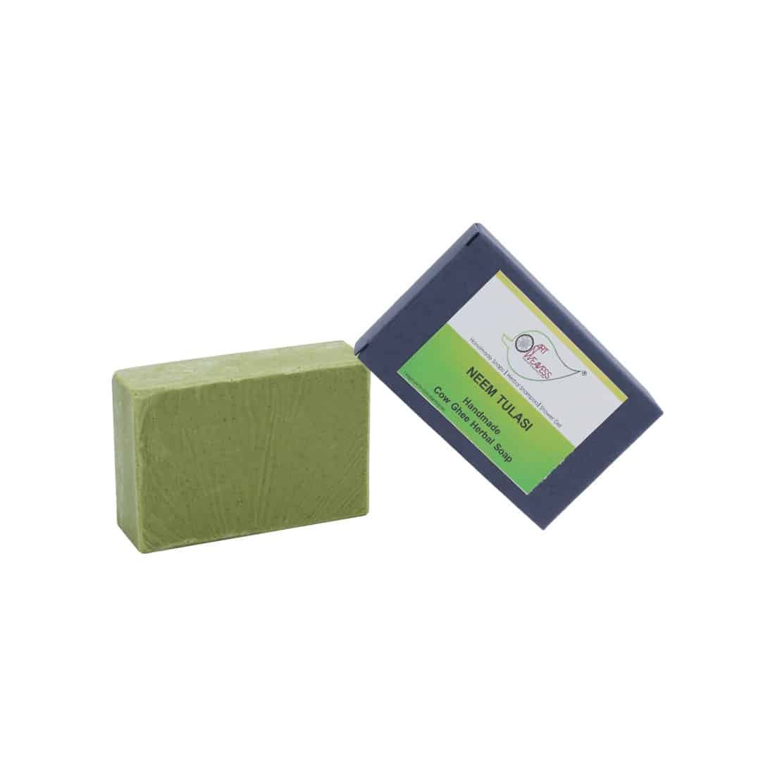 Neem Tulasi Cow Ghee Herbal Soap - Pack of 2