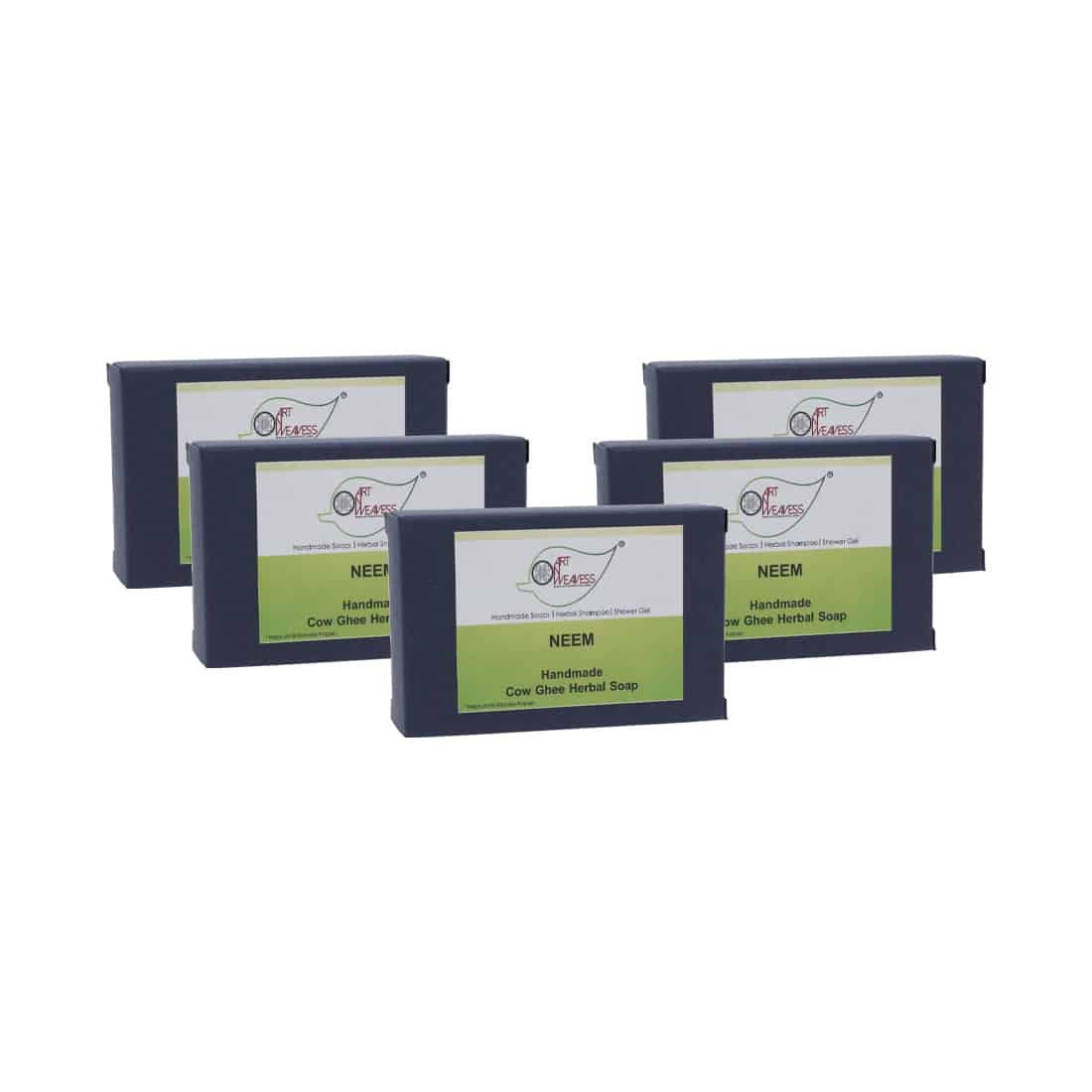 Neem Cow Ghee Herbal Soap – Economy Pack 5