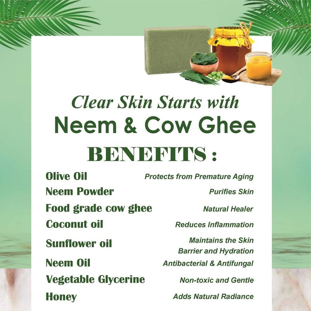 Neem Cow Ghee Herbal Soap Gift Pack - Pack of 2