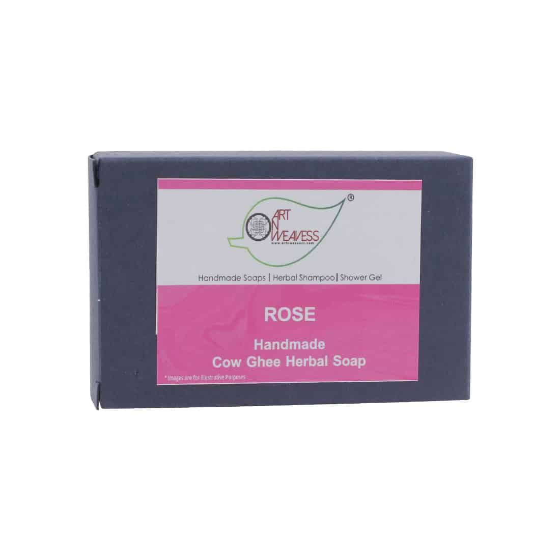 Rose Cow Ghee Herbal Soap - Pack of 2