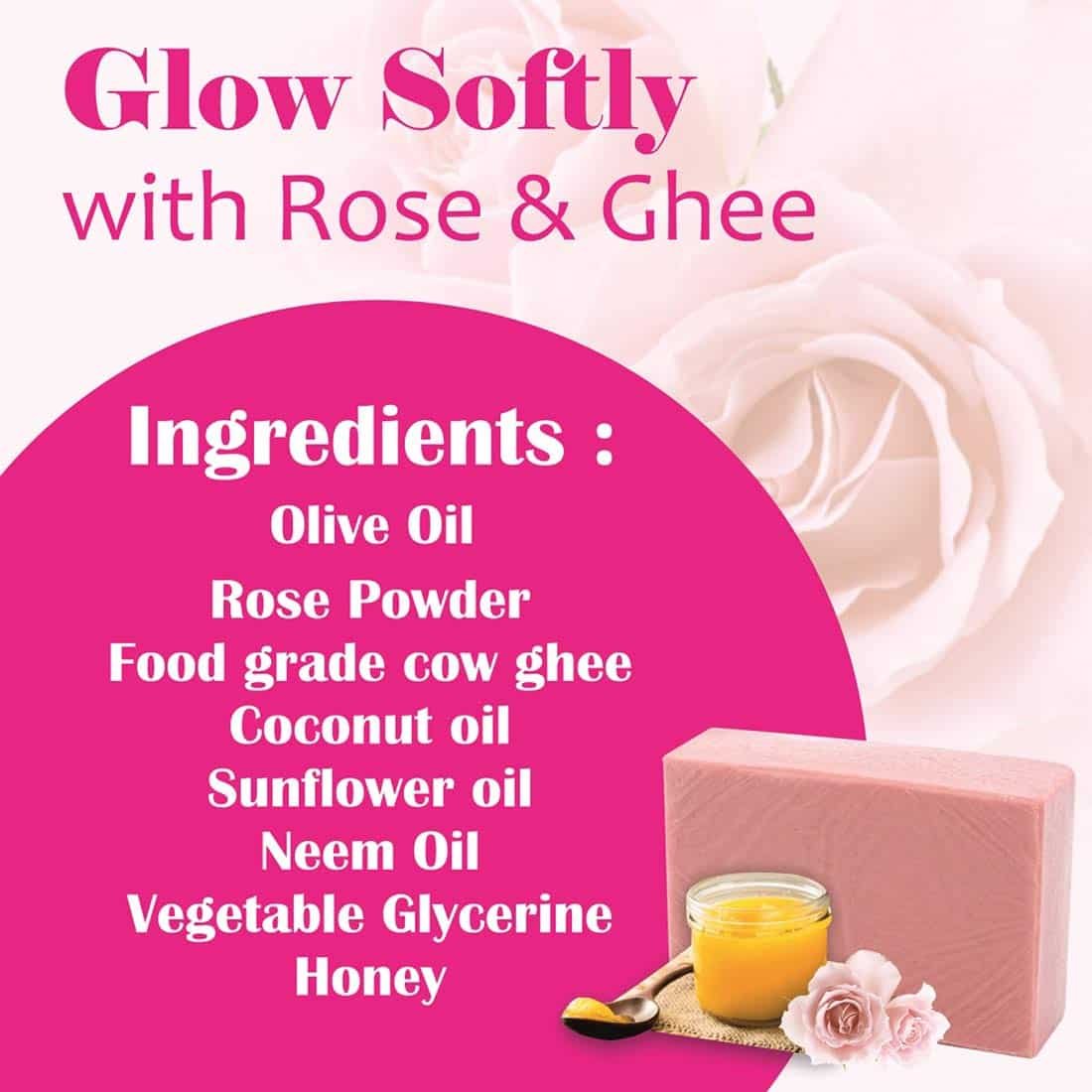 Rose Cow Ghee Herbal Soap Gift Pack - Pack of 2