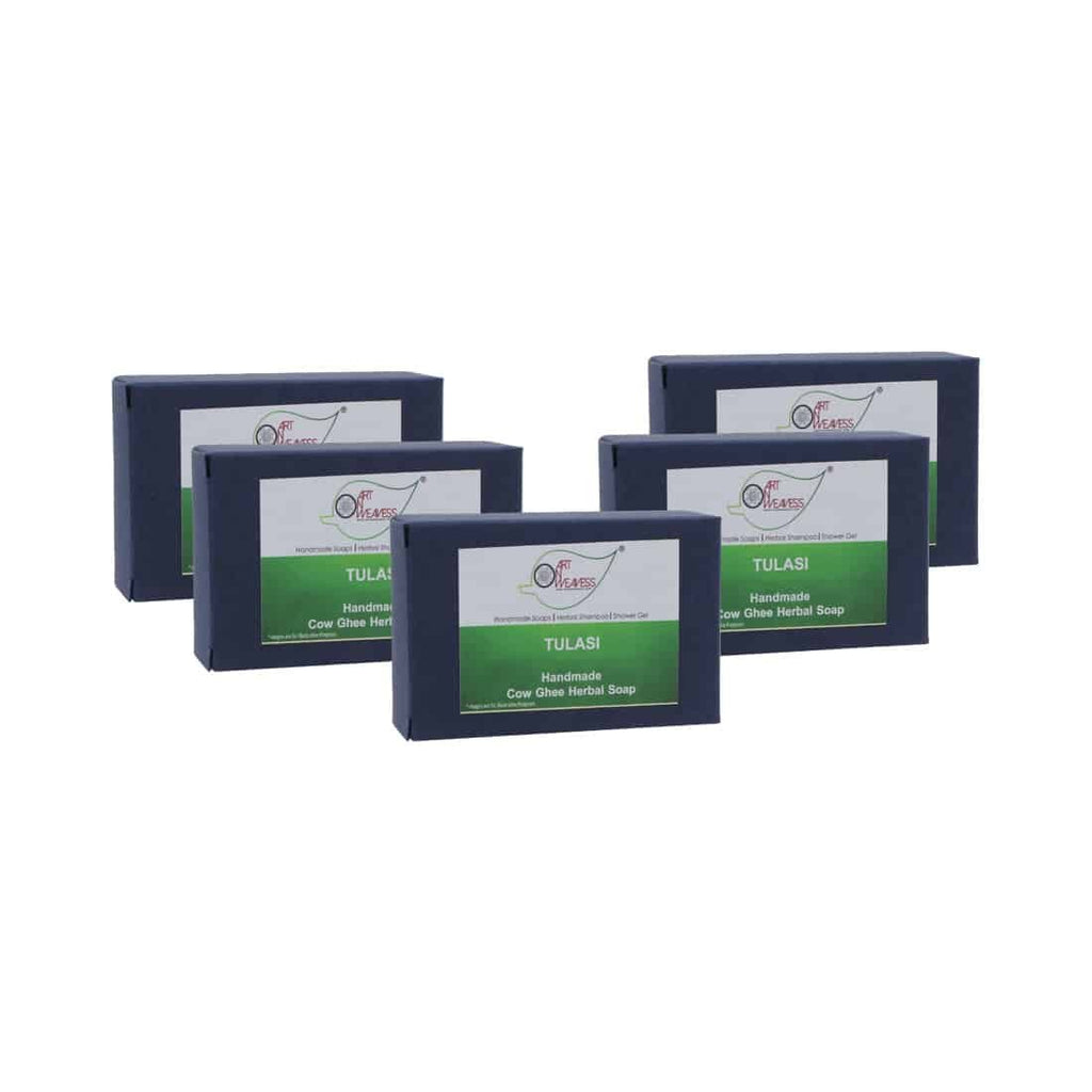 Tulasi Cow Ghee Herbal Soap – Economy Pack 5