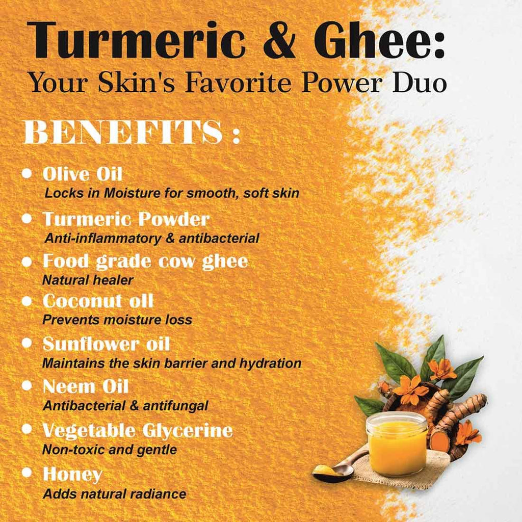 Turmeric Cow Ghee Herbal Soap - Pack of 2