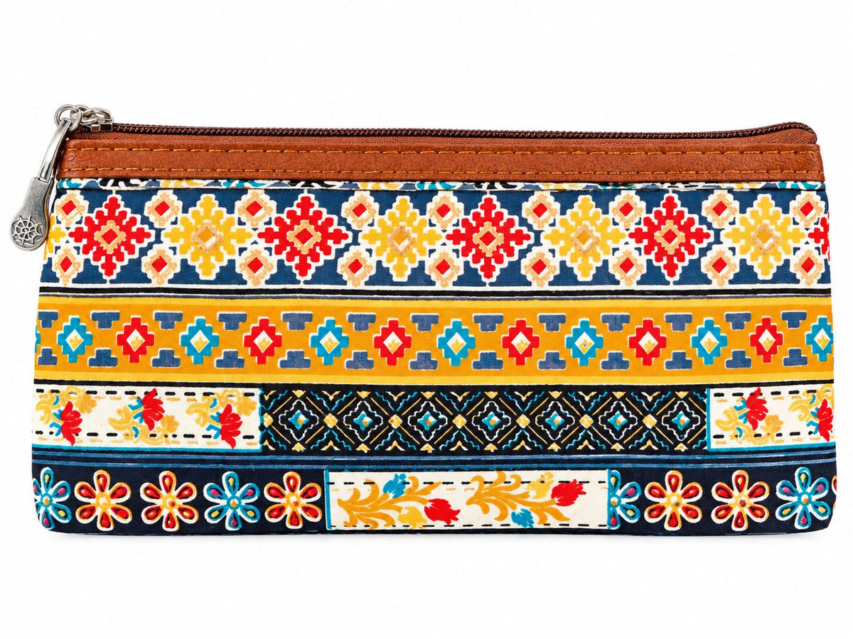 Colorful Floral Printed Zipper Pouch - 21257