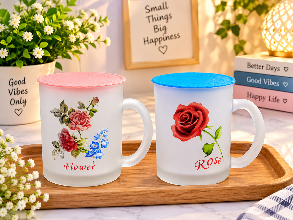 Random Design Print Coffee Mug with Lid - 21231
