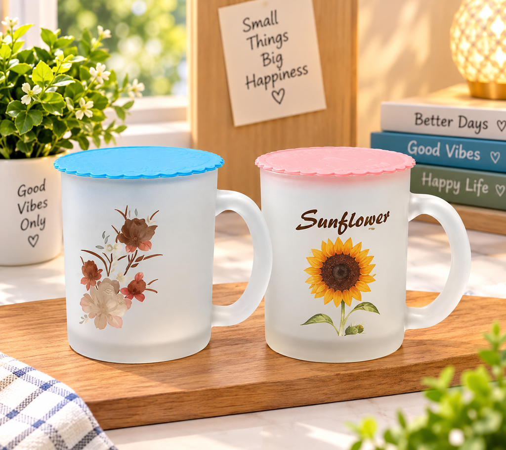 Random Design Print Coffee Mug with Lid - 21231