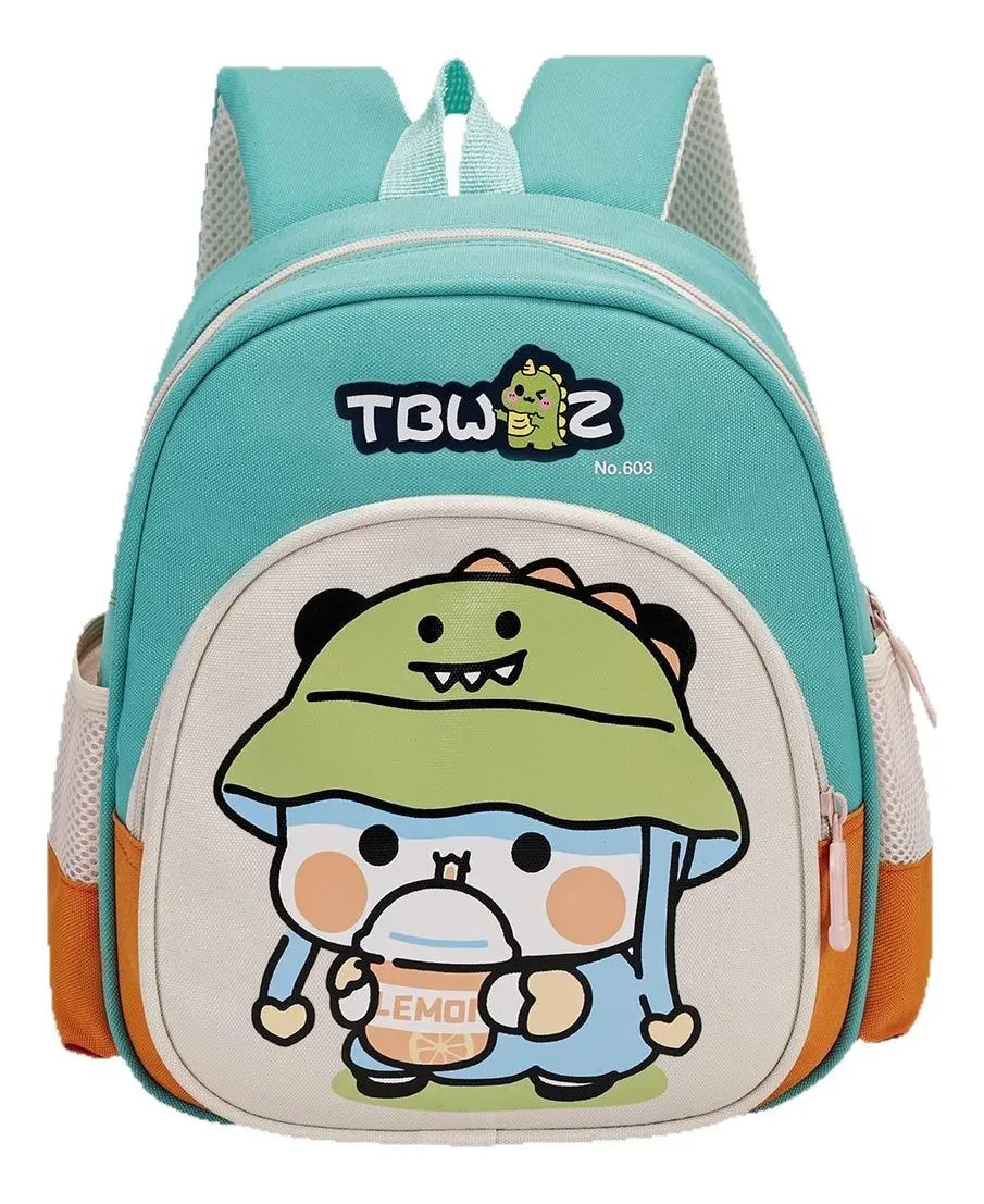 Hot Selling Waterproof Cartoon Unisex Kids bag with Spine Protection for Kindergarten School {Random Color} - 20541