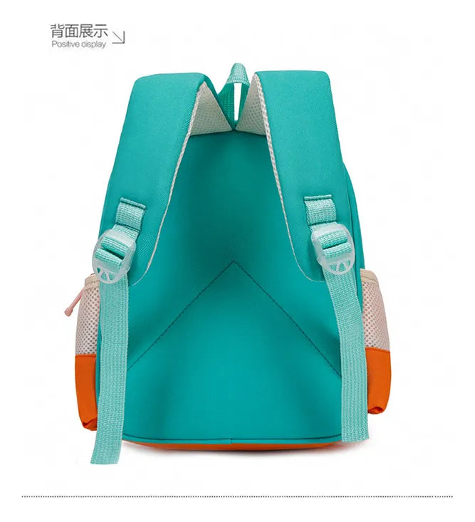 Hot Selling Waterproof Cartoon Unisex Kids bag with Spine Protection for Kindergarten School {Random Color} - 20541