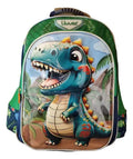 Dino Design 3D School Backpack for Kids 2 Department Size= 38*30*14 Cm - 6168