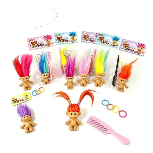 Mini Troll Dolls, Mini Action Figures PVC Chromatic Adorable Cute Little Guys Collection, Arts Crafts, Party Favors,School Project - 21144
