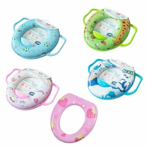 Baby Potty Seat with Support Handles (Color and Print May Vary) - 9219