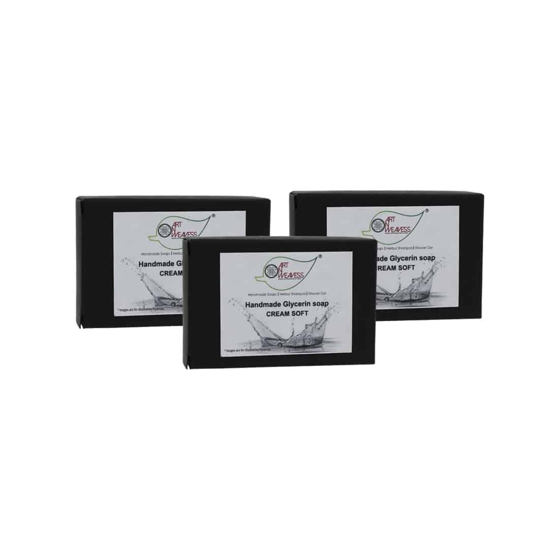 Cream Soft Glycerin Soap – Economy Pack 3