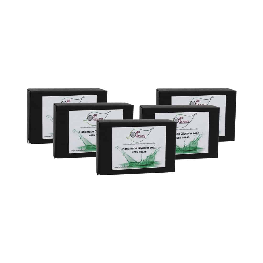 Neem Tulasi Glycerin Soap – Economy Pack 5