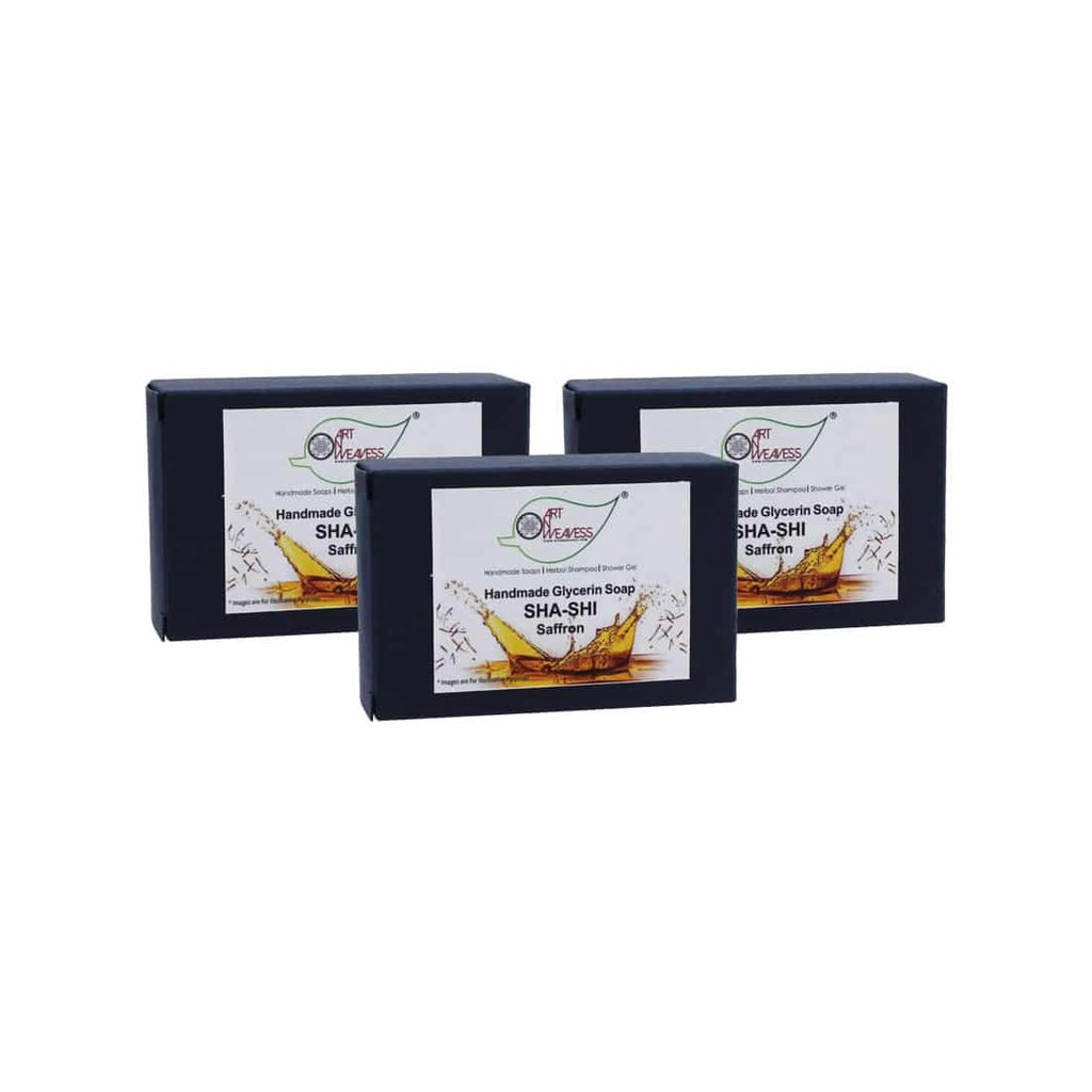 SHA SHI Saffron Glycerin Soap – Economy Pack 3