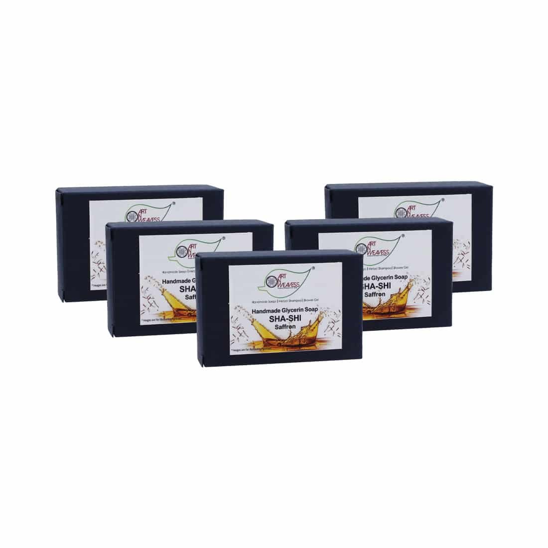 SHA SHI Saffron Glycerin Soap – Economy Pack 5