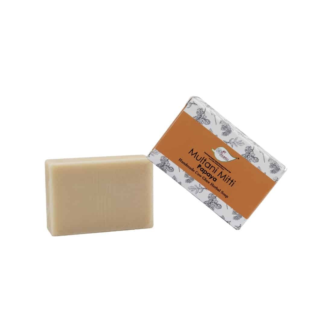 Multani Mitti Papaya Cow Ghee Herbal Soap Gift Pack - Pack of 2