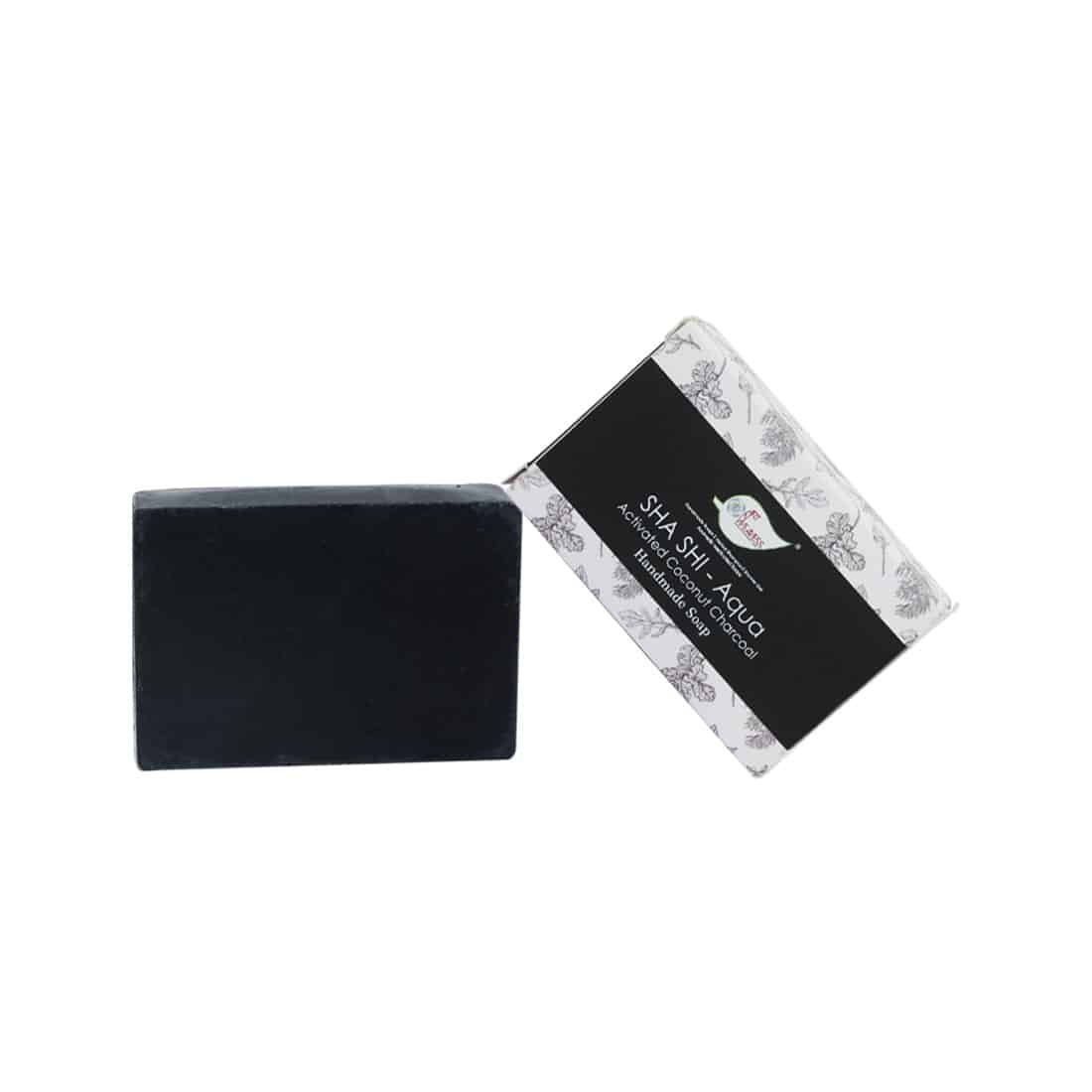 SHA SHI AQUA Activated Coconut Charcoal Handmade Soap Gift Pack - Pack of 2