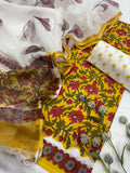Printed Cotton Suit with Kota Doriya Dupatta