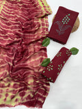 Cotton Suit With Chiffon Dupatta