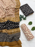 Cotton Suit Set With Mulmul Dupatta