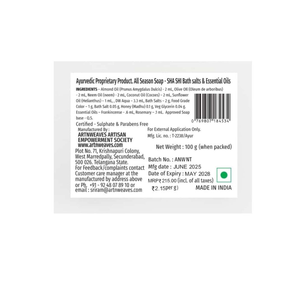 Almond Oil Essential Oil Bath salt Handmade Soap NT – Economy Pack 3
