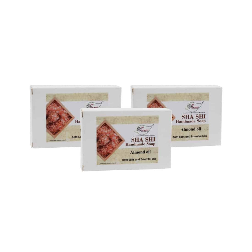 Almond Oil Essential Oil Bath salt Handmade Soap NT – Economy Pack 3
