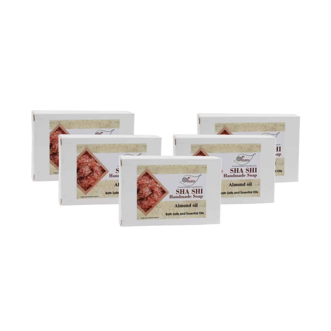 Almond Oil Essential Oil Bath salt Handmade Soap NT – Economy Pack 5