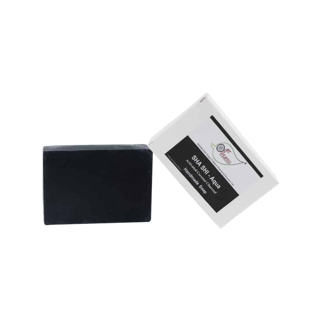 SHA SHI Activated Coconut Charcoal AQUA Handmade Soap NT – Economy Pack 3