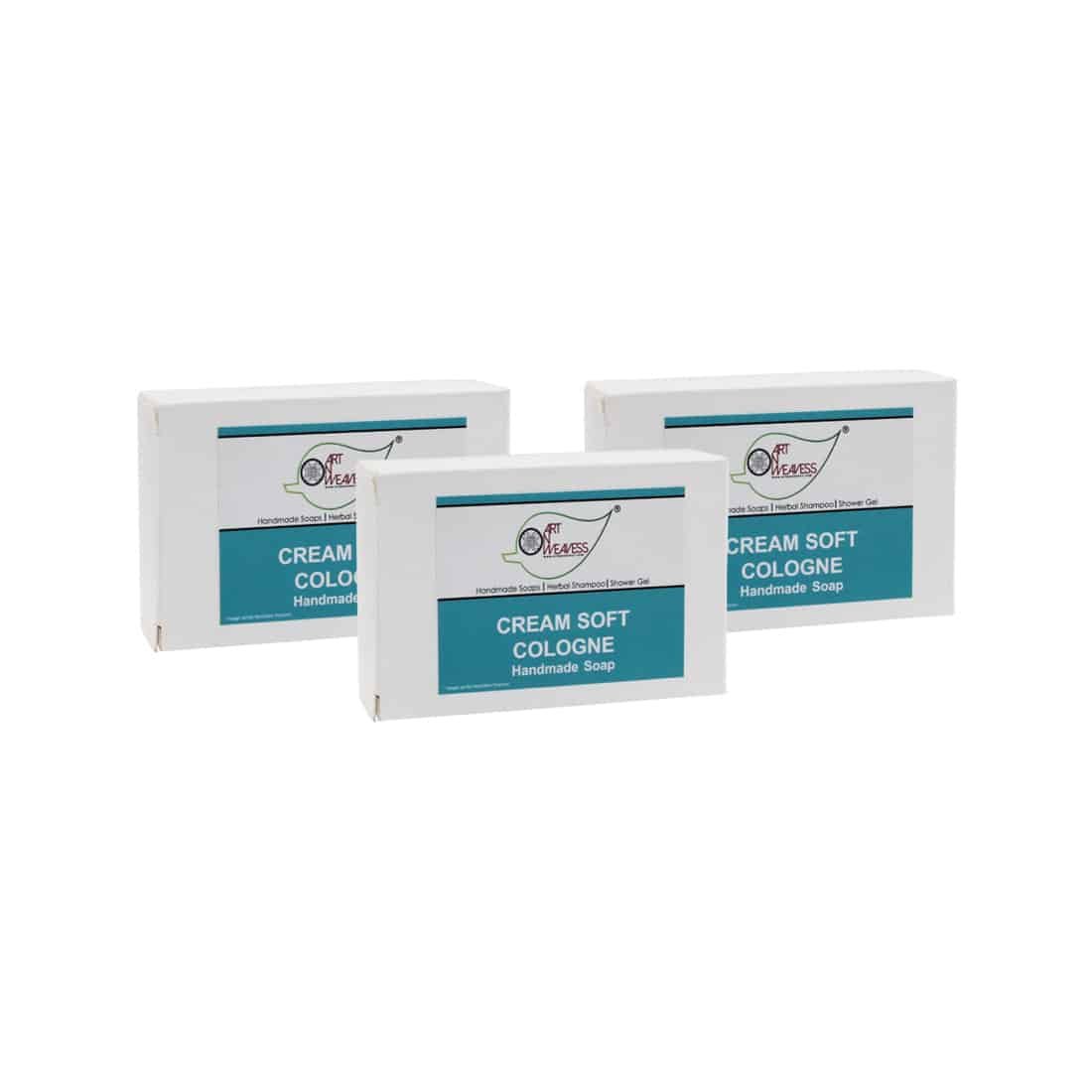 Cream Soft Cologne Handmade Soap NT – Economy Pack 3