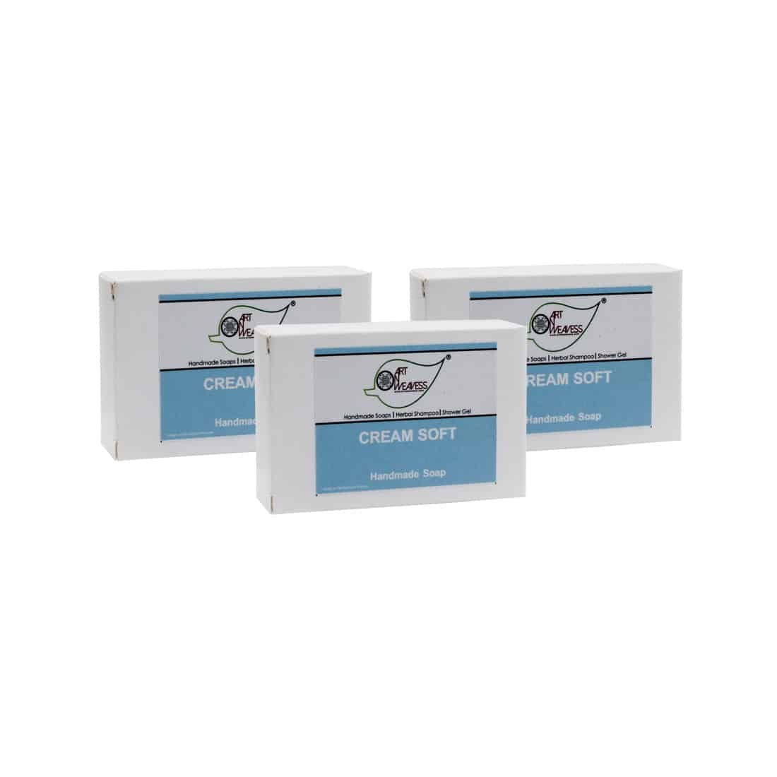Cream Soft Handmade Soap NT – Economy Pack 3
