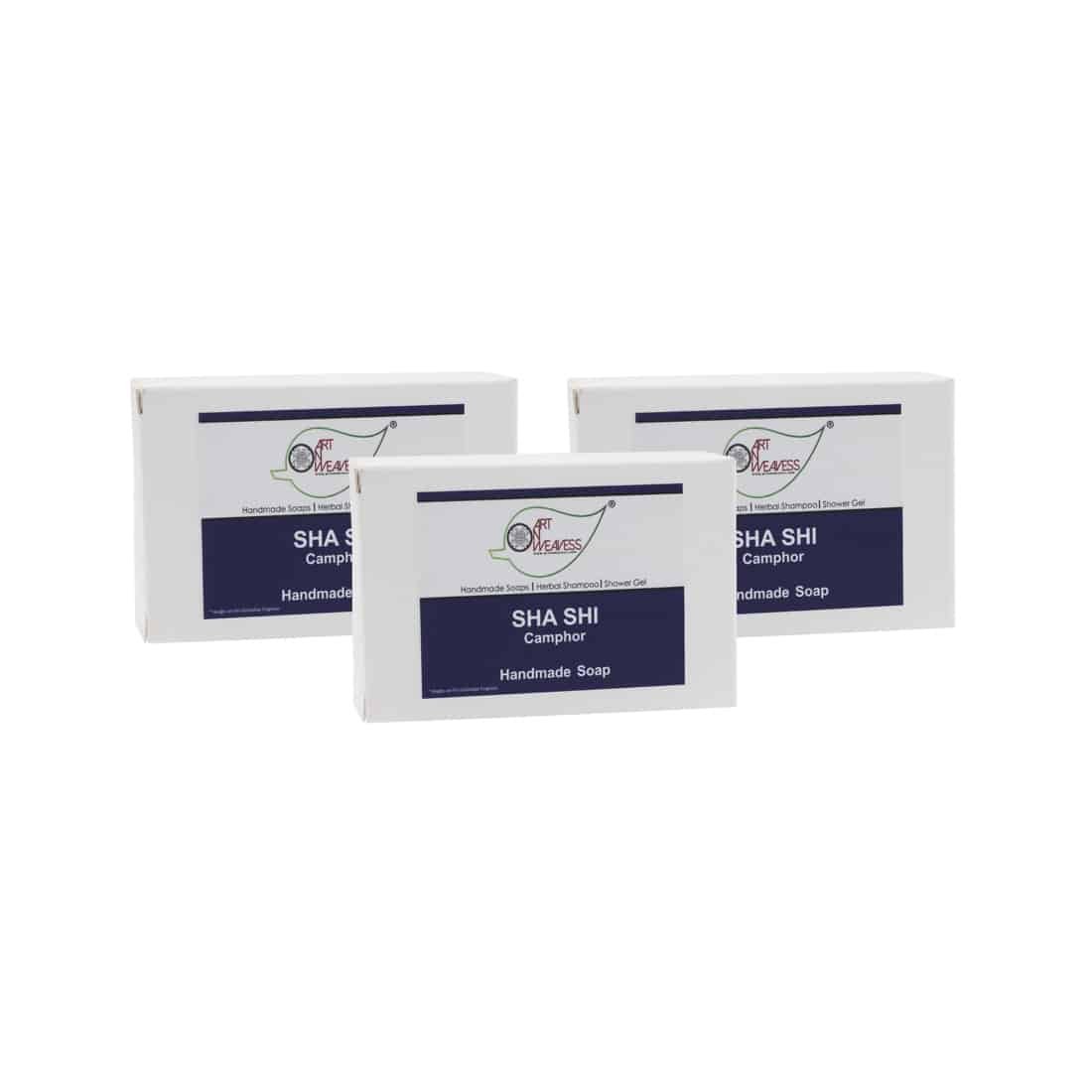 SHA SHI Camphor Handmade Soap – Economy Pack 3