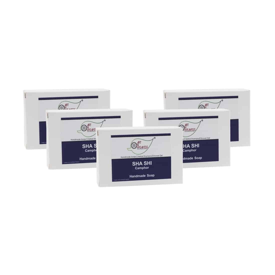 SHA SHI Camphor Handmade Soap – Economy Pack 5