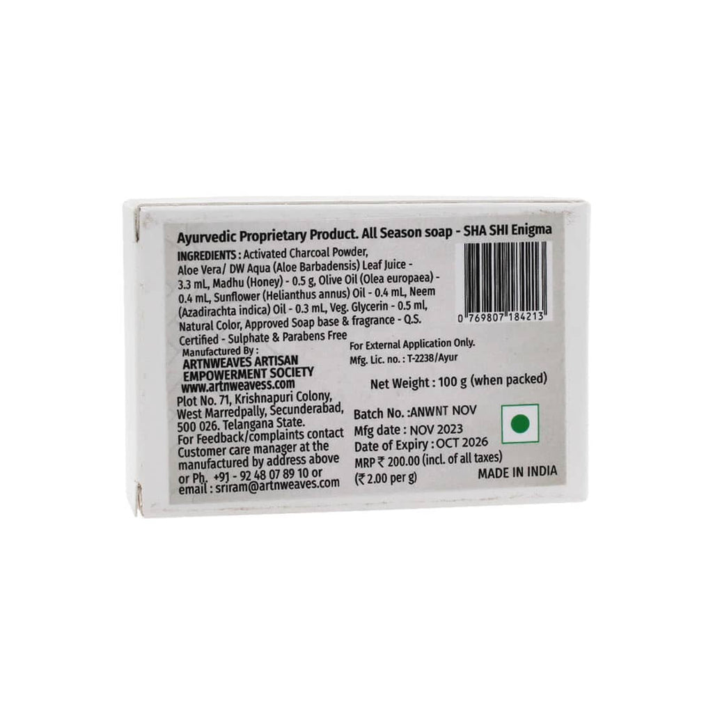 SHA SHI Activated Coconut Charcoal ENIGMA Handmade Soap NT – Economy Pack 5