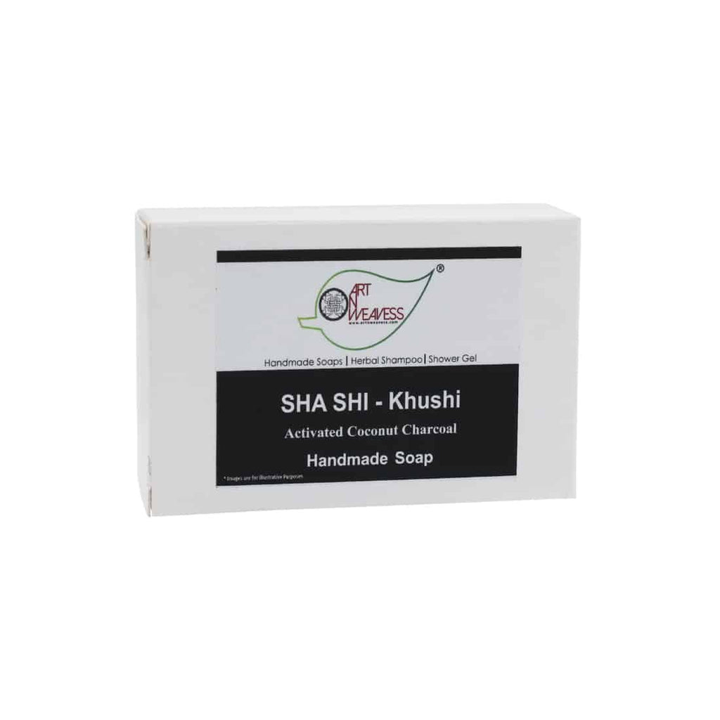 SHA SHI Activated Coconut Charcoal KHUSHI Handmade Soap NT - Pack of 2