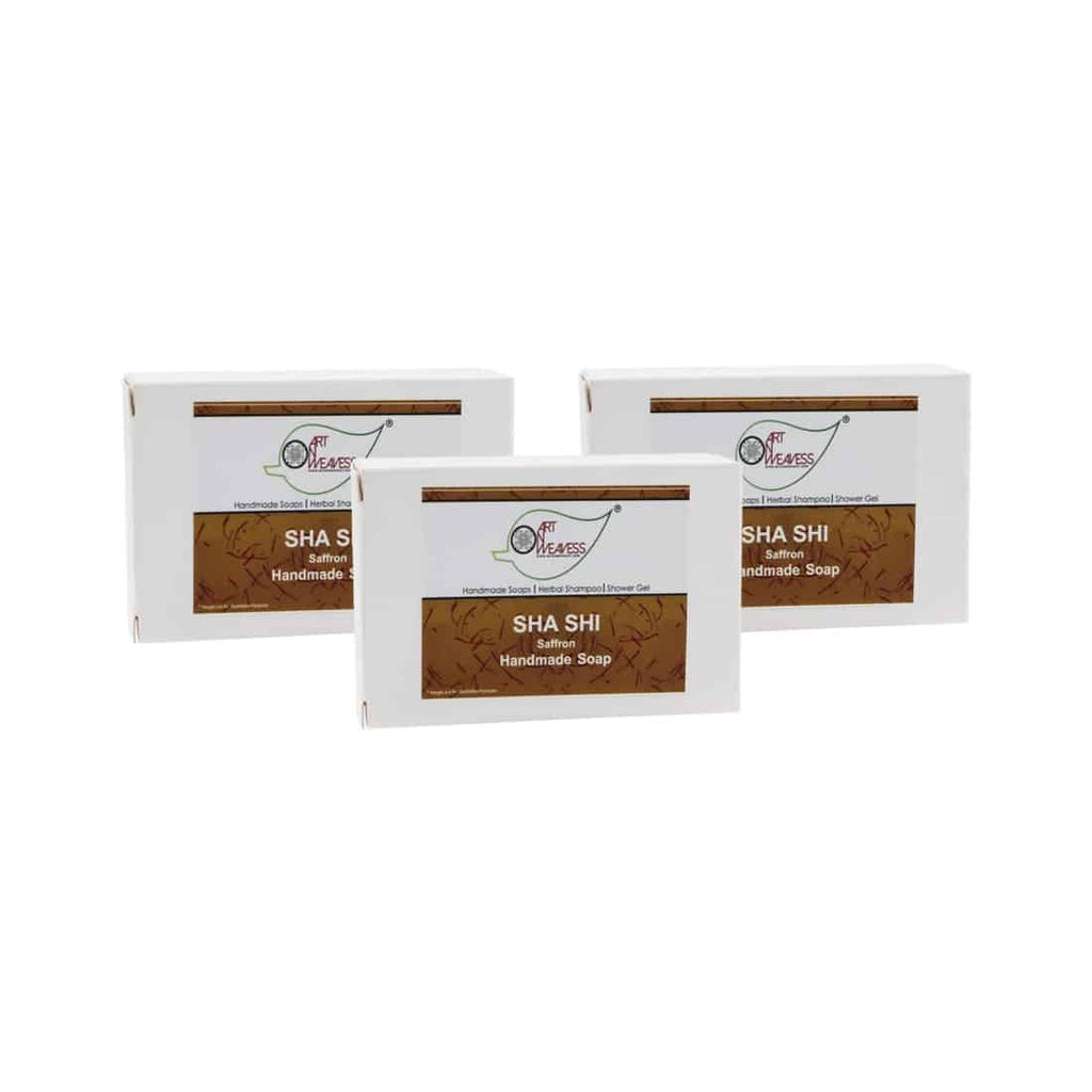 SHA SHI Saffron Handmade Soap NT – Economy Pack 3
