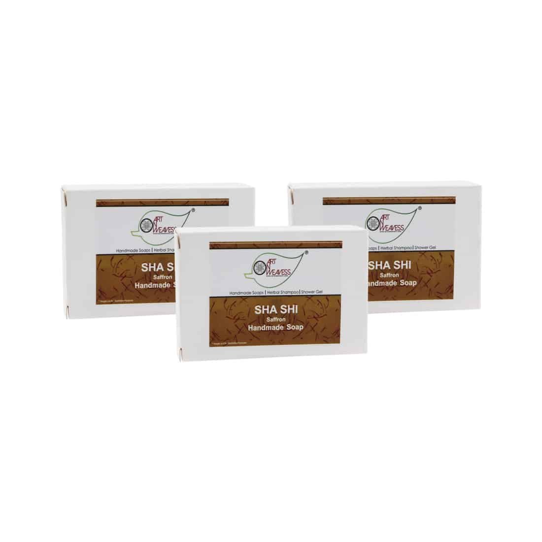 SHA SHI Saffron Handmade Soap NT – Economy Pack 3