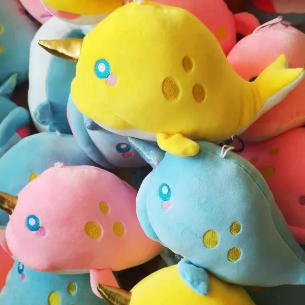 Dolphin with Unicorn Horn Soft Toy for Baby 25 Cm {Multicolor} - 20079
