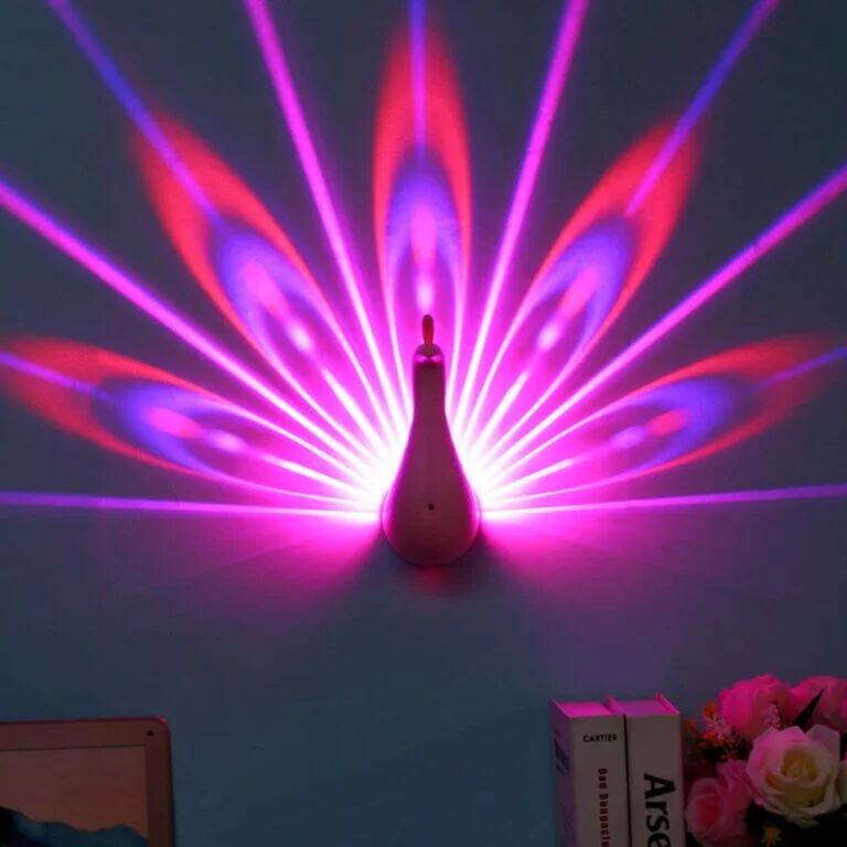 Peacock Light for Wall Living Room Peacock Wall Light Projector