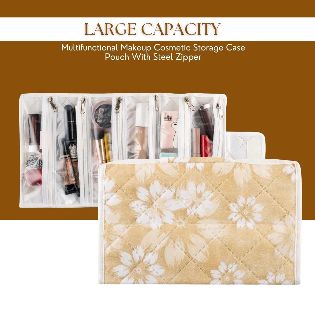 Watch Organizer with 6 Zipper Compartments - Travel Organizer for Lipsticks & Accessories, Portable, Lightweight