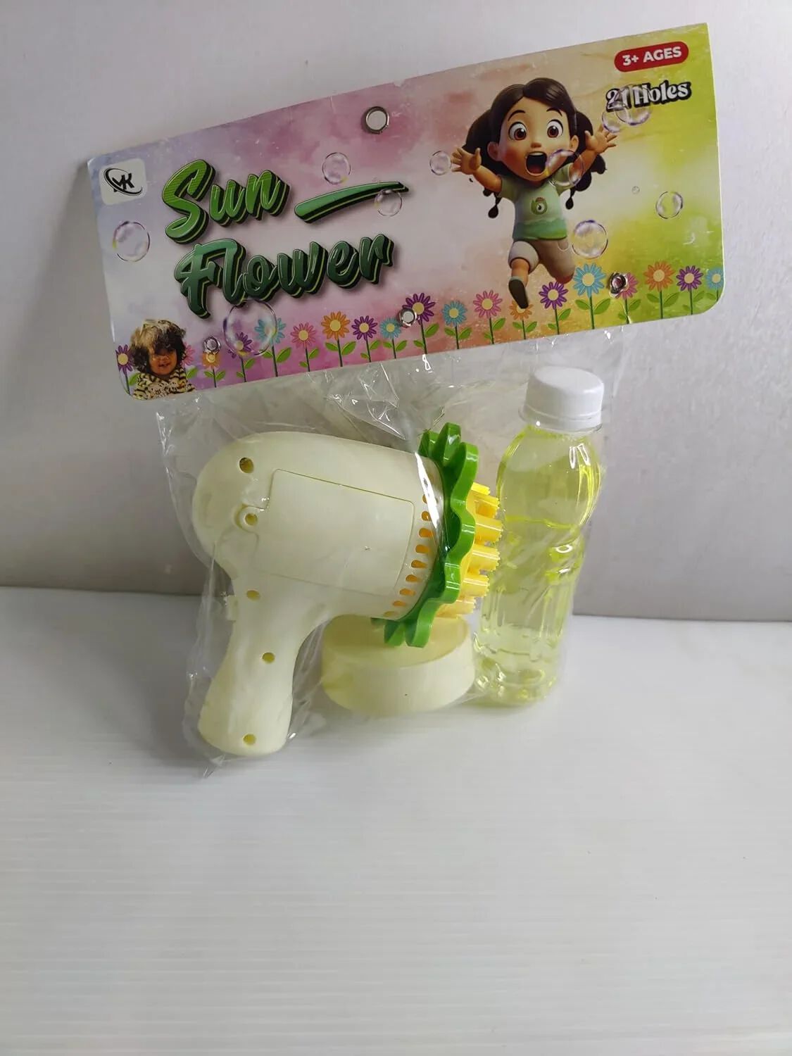 Sunflower Bubble Gun Fun Blaster for Kids | 21 Holes Battery Operated Bubble Gun