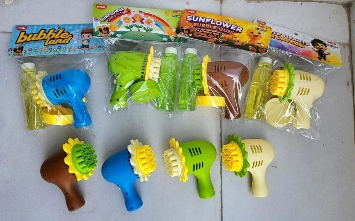 Sunflower Bubble Gun Fun Blaster for Kids | 21 Holes Battery Operated Bubble Gun