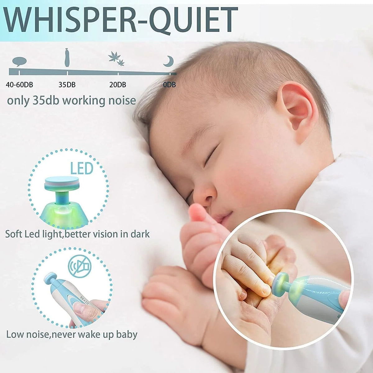 Electric Nail Trimmer for Baby Baby Nail Cutter