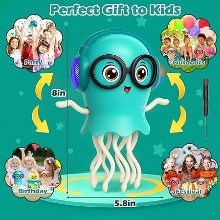 Dancing Jellyfish Toy with Light Up Musical Features and 360 Degree Rotating Tentacles